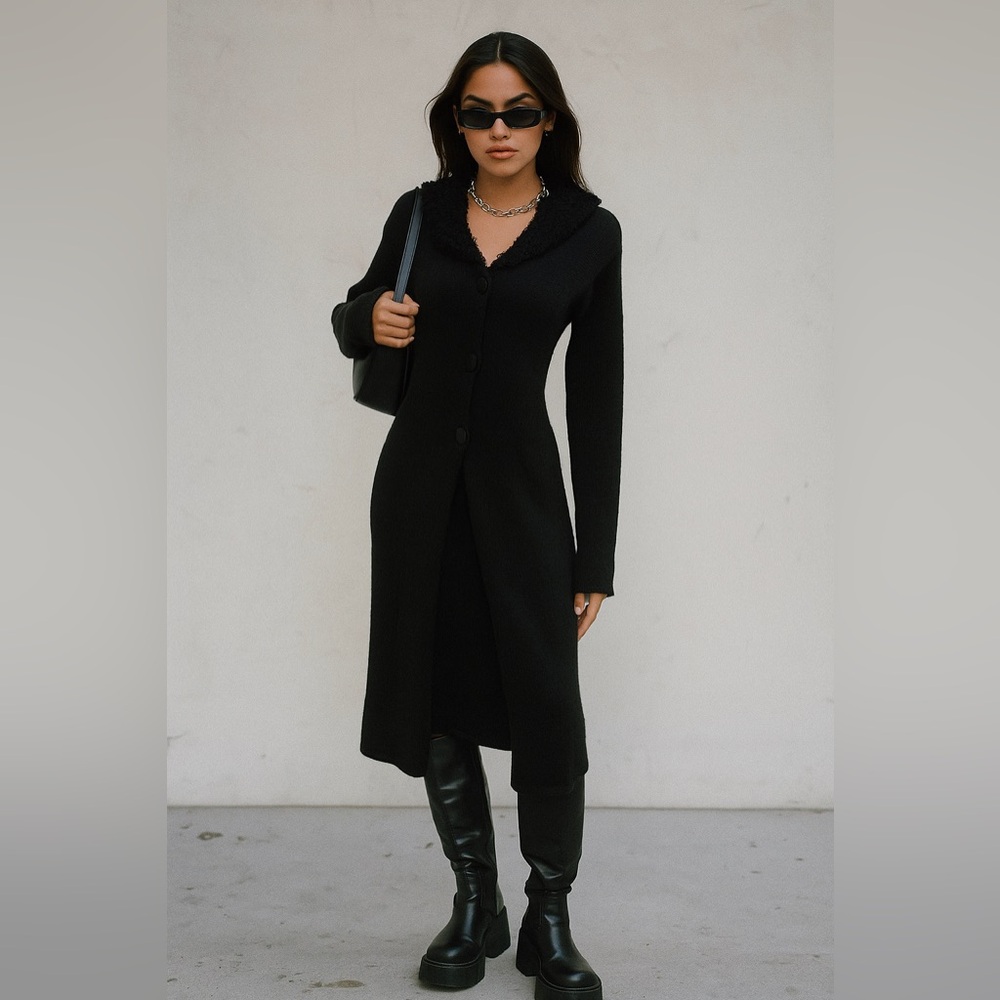 Sigrid Olsen Black Long Sleeve Cardigan